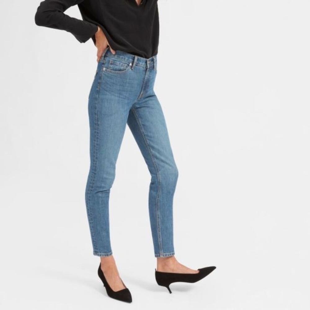 Everlane High Waisted Light Wash Skinny Ankle Jeans Size 27